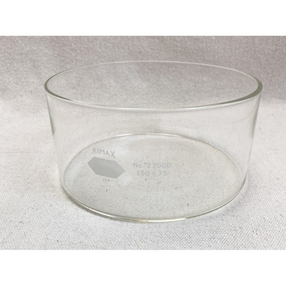 Kimax made in usa flat bottom crystallizing dish no 23000 150x 75 - Picture 1 of 3